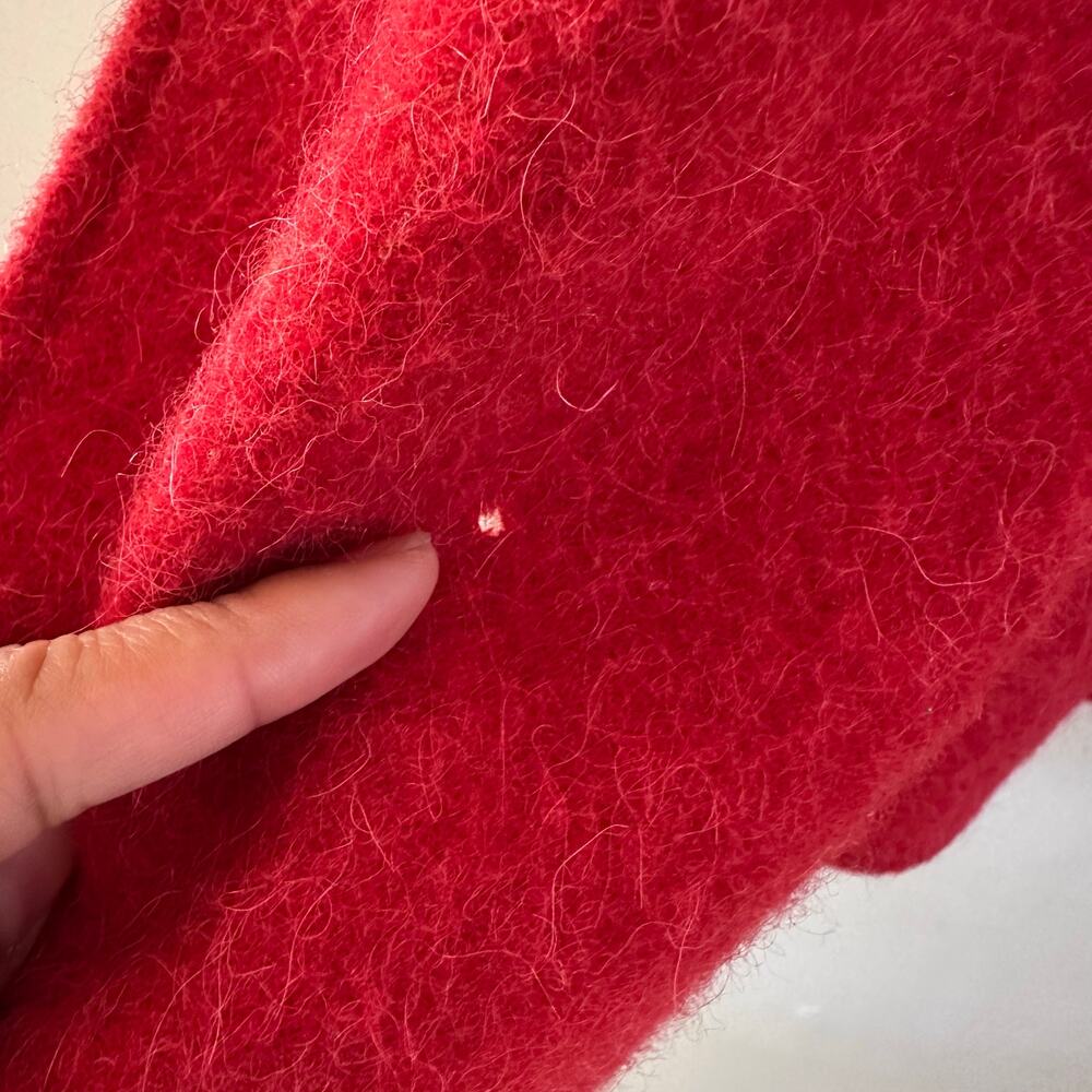 STEINER 1888 Austrian Poncho Cape‎ Alpaca Merino Wool Red One Size Holiday - Picture 7 of 9